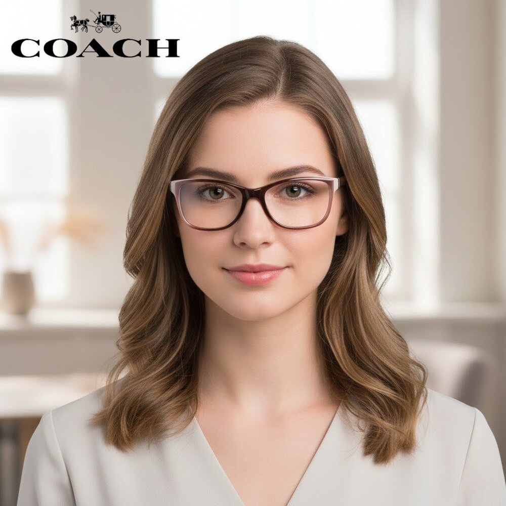 Coach HC6129 Women's Taupe Laminate 5534 Optical/Prescription Eyeglasses Frame